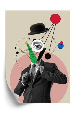 Plakat Wszechobecny Umysł - Kolaż Inspirowany Sztuką Nowoczesną