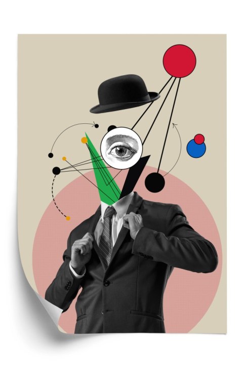 Plakat Wszechobecny Umysł - Kolaż Inspirowany Sztuką Nowoczesną