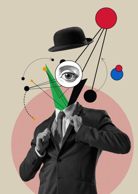 Plakat Wszechobecny Umysł - Kolaż Inspirowany Sztuką Nowoczesną