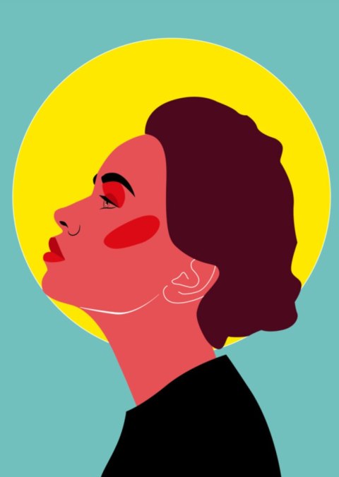 Plakat Zamyślona Kobieta Pop Art W Stylu Retro