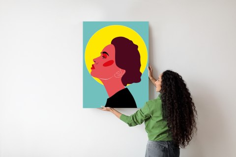 Plakat Zamyślona Kobieta Pop Art W Stylu Retro