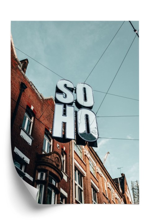 Plakat Znak Soho Na Londyńskiej Ulicy