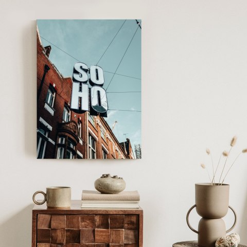 Plakat Znak Soho Na Londyńskiej Ulicy