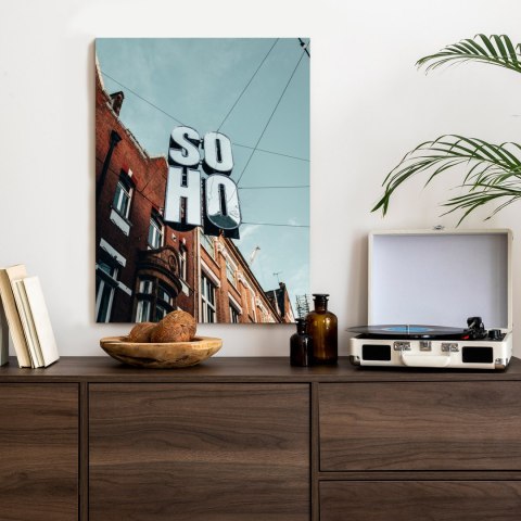 Plakat Znak Soho Na Londyńskiej Ulicy