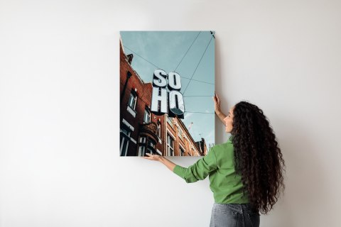 Plakat Znak Soho Na Londyńskiej Ulicy