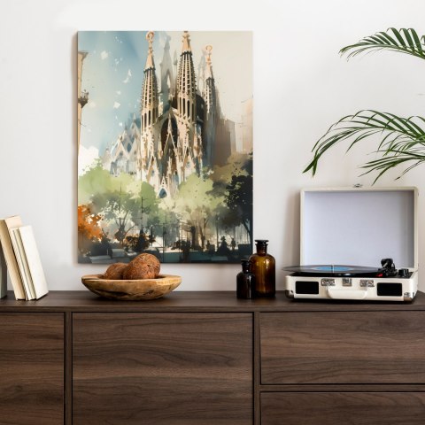 Plakat Abstrakcyjna Ilustracja Kościół Sagrada Familia