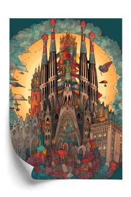 Plakat Abstrakcyjna Koncepcja Kościoła Sagrada Familia