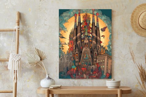 Plakat Abstrakcyjna Koncepcja Kościoła Sagrada Familia