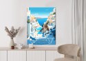 Plakat Charakterystyczna Grecka Architektura Santorini