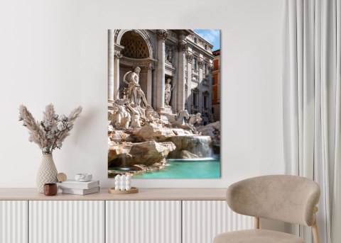 Plakat Fontanna Di Trevi Z Turkusową Wodą