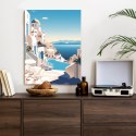 Plakat Grecka Architektura Na Santorini I Błękitne Morze