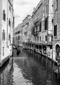 Plakat Kanał W Wenecji W Czerni I Bieli