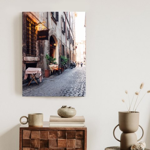 Plakat Klimatyczna Uliczka W Rzymie Z Kawiarnią
