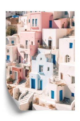 Plakat Kolorowa Grecka Architektura