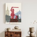 Plakat Kolorowe Sylwetki Architektury I Warszawska Syrenka