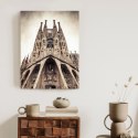 Plakat Kościół Sagrada Familia W Stylu Vintage