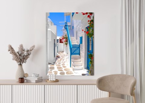 Plakat Malownicze Białe Greckie Ulice