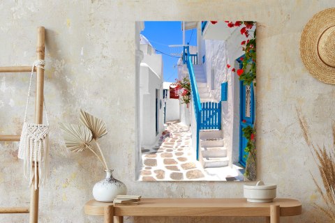 Plakat Malownicze Białe Greckie Ulice