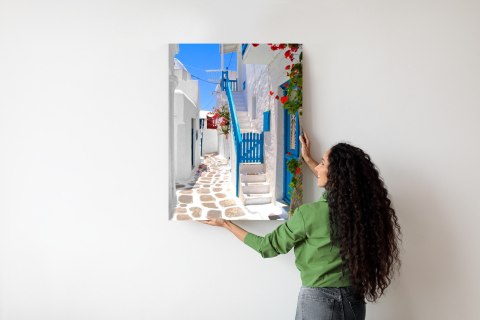 Plakat Malownicze Białe Greckie Ulice