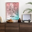 Plakat Mapa Rzymu Na Akwarelowym Tle