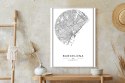 Plakat Minimalistyczna Mapa Miasta Barcelona