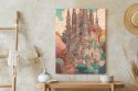 Plakat Sagrada Familia Kolorowa Ilustracja