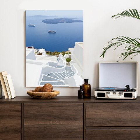 Plakat Santorini Z Malowniczym Widokiem Na Morze