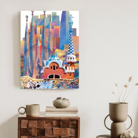 Plakat Słynna Architektura Barcelony Abstrakcja