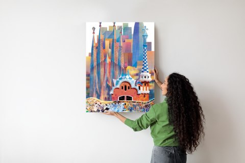 Plakat Słynna Architektura Barcelony Abstrakcja