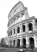 Plakat Starożytne Koloseum W Rzymie W Czerni I Bieli