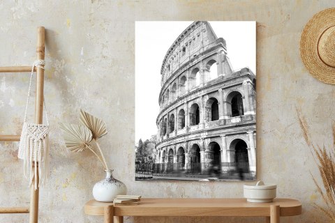 Plakat Starożytne Koloseum W Rzymie W Czerni I Bieli