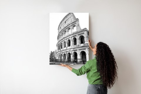 Plakat Starożytne Koloseum W Rzymie W Czerni I Bieli