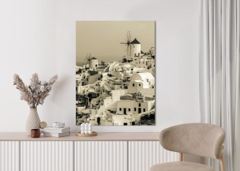 Plakat Typowa Architektura W Greckim Miasteczku Oia