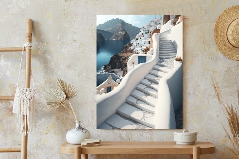 Plakat Urocza Grecka Architektura Na Santorini