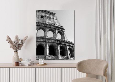 Plakat W Czerni I Bieli Rzymskie Koloseum