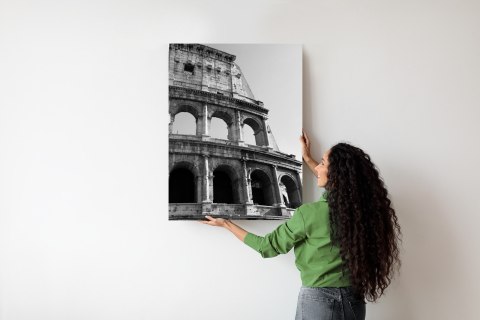 Plakat W Czerni I Bieli Rzymskie Koloseum