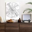 Plakat Warszawa Minimalistyczna Mapa W Kole