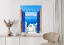 Plakat Widok Na Błękitne Morze Malownicze Santorini