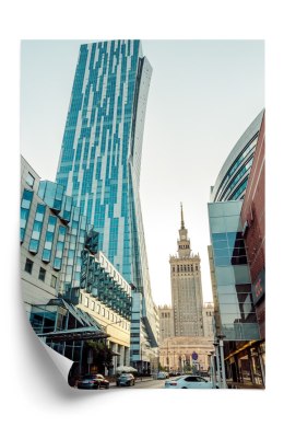 Plakat Widok Na Wieżowce I Pałac Kultury W Warszawie