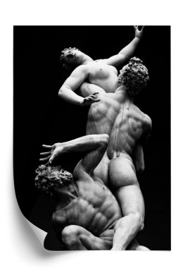 Plakat Włoskie Posągi Na Czarnym Tle