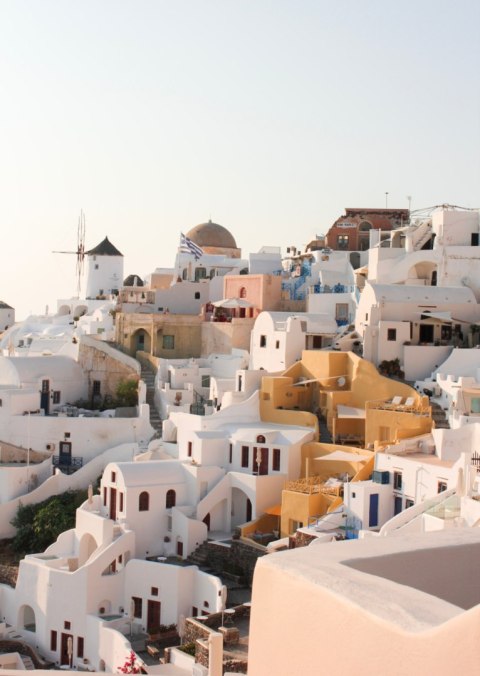 Plakat Zjawiskowa Architektura Miasteczka Oia Na Santorini
