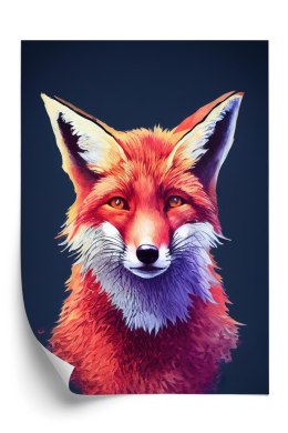 Plakat A Close Up Of A Red Fox's Face, This Is An Image Of The Red Fox.