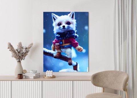 Plakat Bajkowy Lis W Śniegu