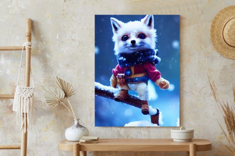 Plakat Bajkowy Lis W Śniegu