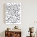 Plakat City Map Krakow, Travel Poster Design