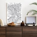 Plakat City Map Krakow, Travel Poster Design