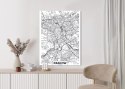 Plakat City Map Krakow, Travel Poster Design