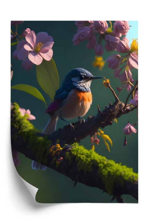 Plakat Gałązka Z Ptaszkiem