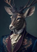 Plakat Jeleń W Eleganckim Stroju