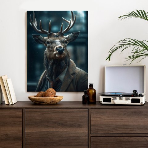 Plakat Jeleń W Garniturze I Krawacie